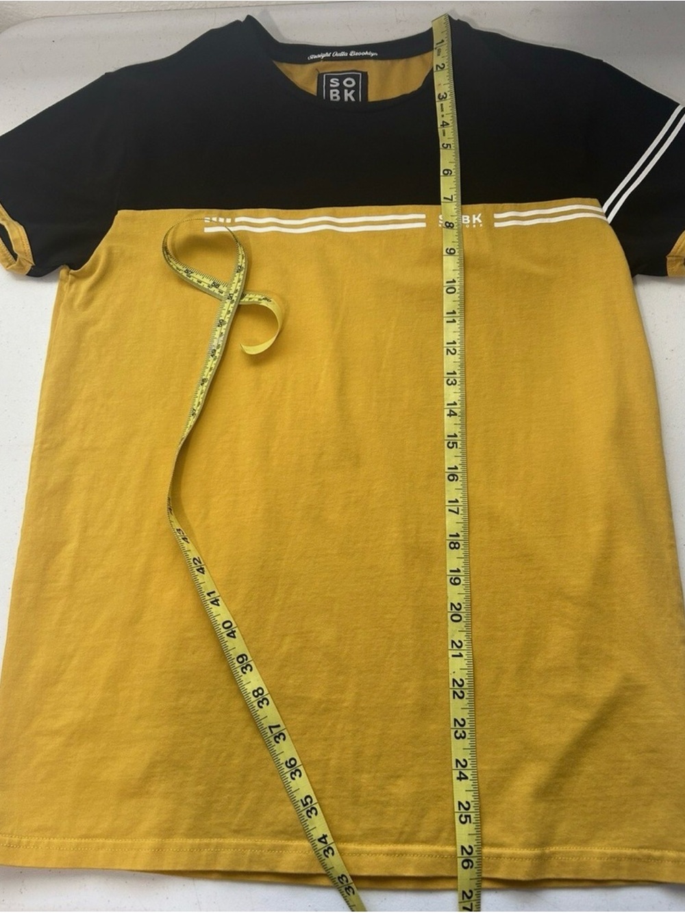 SOBK Straight Outta Brooklyn Black/mustard Crew Neck T Shirt